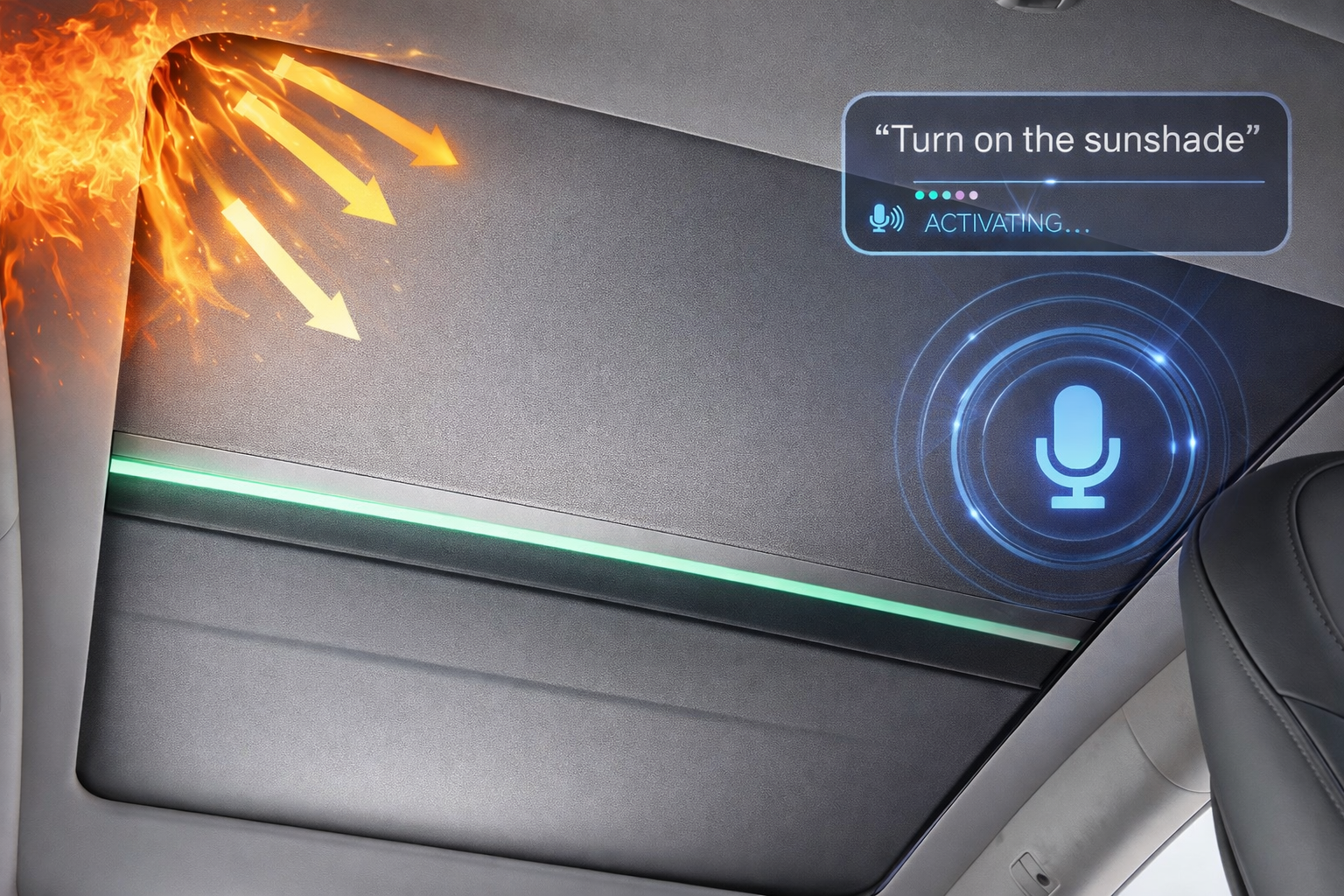SATONIC Auto Sunshade for New Model Y – Juniper Edition
