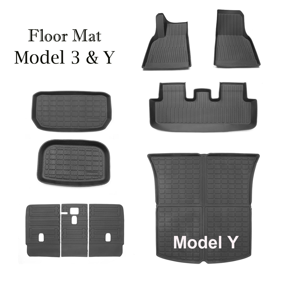 Model Y Floor Frunk & Trunk Mats TPE 8pcs