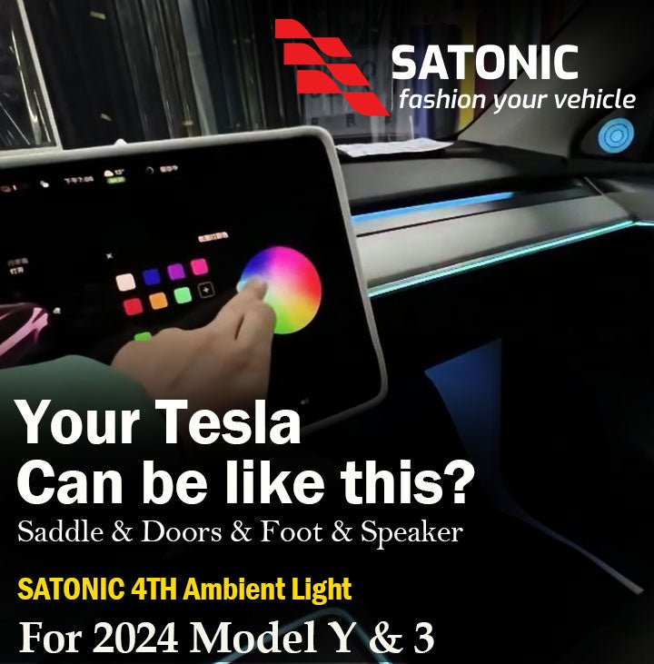 SATONIC Tesla Model Y & 3 Neon Lights Ambient LED Light