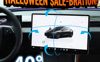 Upgrade Your Tesla Experience with the SATONIC 40° Screen Mount Kit, Halloween Sales!