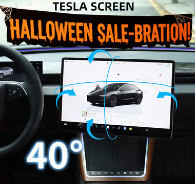 Upgrade Your Tesla Experience with the SATONIC 40° Screen Mount Kit, Halloween Sales!