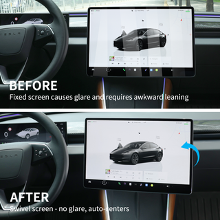 Upgrade Your Tesla with a 40° Swiveling Screen Mount – Full Range Up, Down, Left & Right!