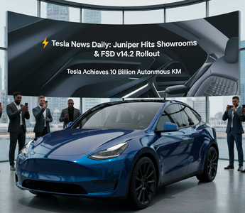 Tesla News Daily: Juniper Hits Showrooms & FSD v14.2 Rollout