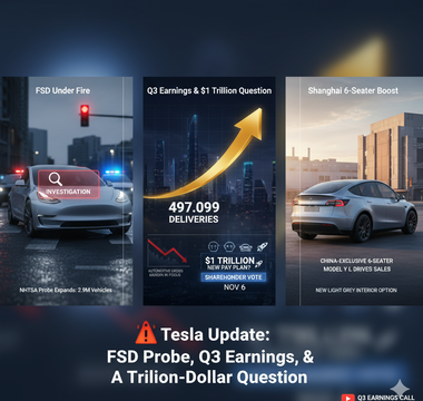 🚨 Tesla Update: FSD Probe Expands, Q3 Earnings Loom, and a Trillion-Dollar Question