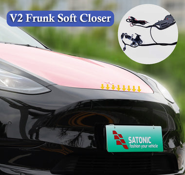 New !!!  Tesla frunk no need to close by hands, it can close automatically !