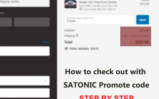 How to check out with a special promote code ,and Get a super discount ? - SATONIC