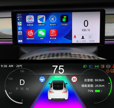 Introducing PrismView: Revolutionize Your Data Experience with the Vibrant Rainbow Dashboard Display for Tesla Model 3 & Y!