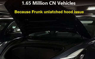 Tesla recalls 1.85 million US vehicles & 1.65 Million CN Vehicles  Because Frunk unlatched hood issue - SATONIC