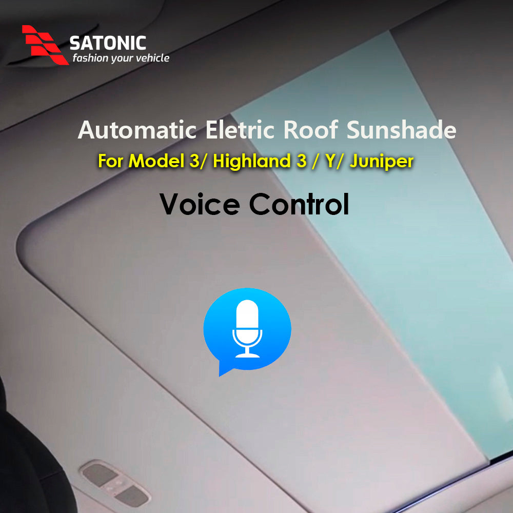 Model Y Auto Electric Roof Sunshade with Voice Control