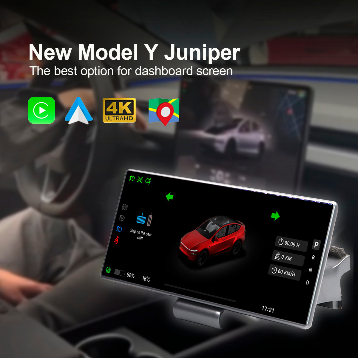 Tesla Model Y Juniper 8.9 inch Carplay Dasbhoard Screen I Free Air Vent I OTA