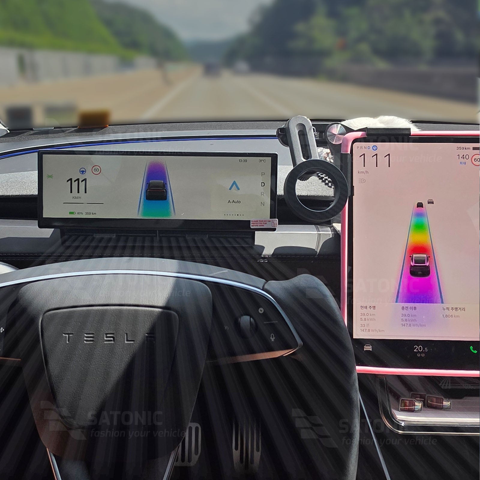 10.88" Dashboard Screen For Model 3, Model Y,New Tesla Model Y Juniper, Model 3 Highland (Free Air Vent)