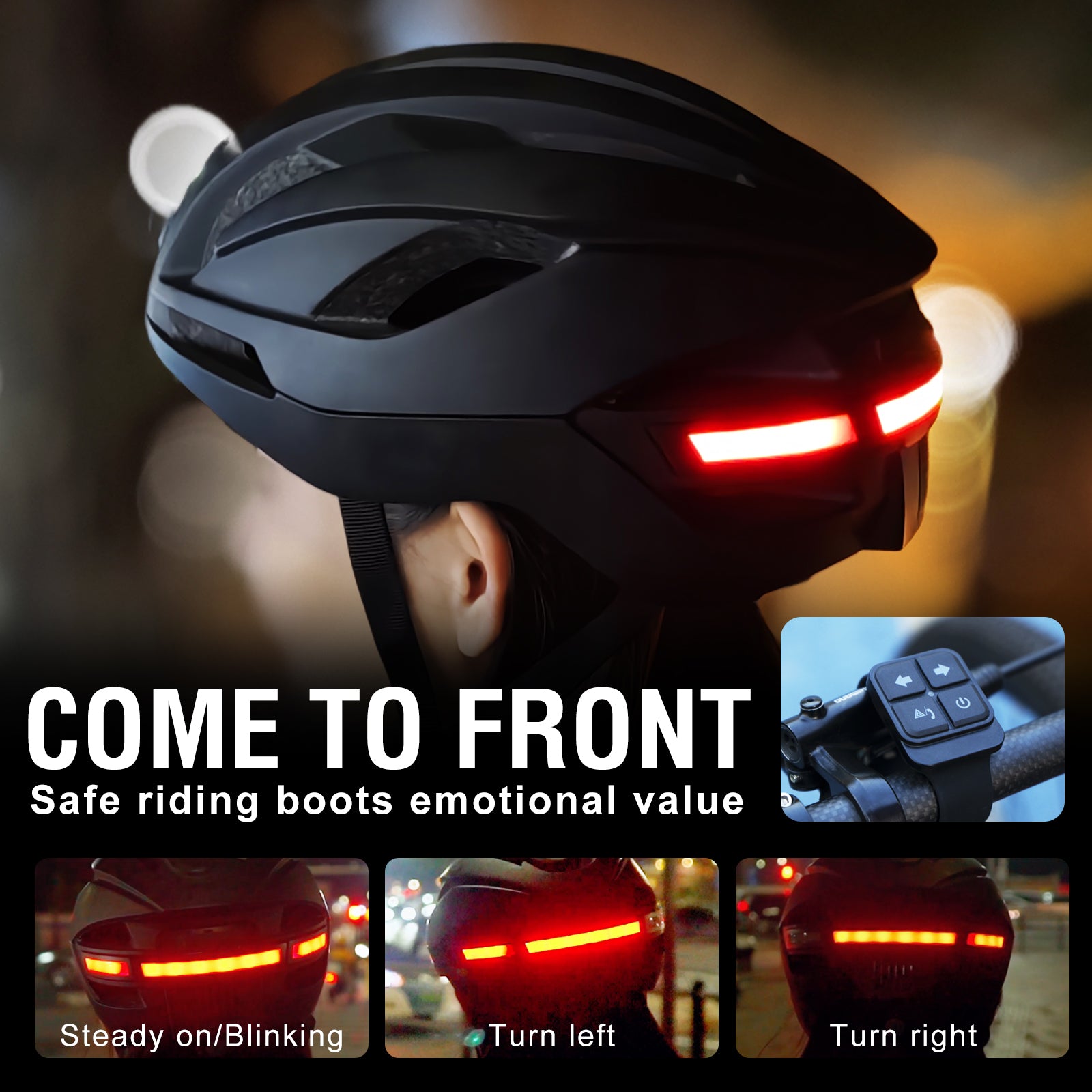 Bluetooth Helmet with Camera Recording & GPS & App Control & Turning Light