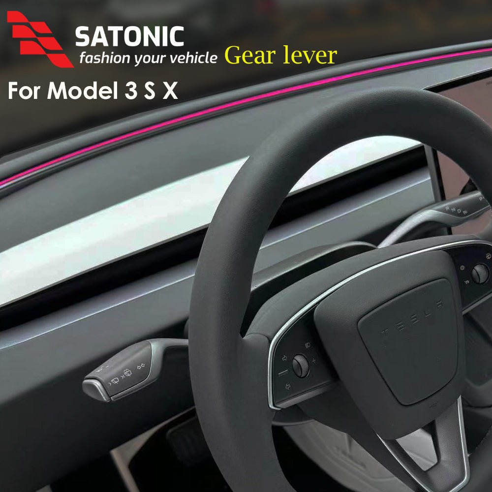 model 3 highland gear selector SATONIC Gear Selector Levers for Tesla 2024 Model 3 Highland