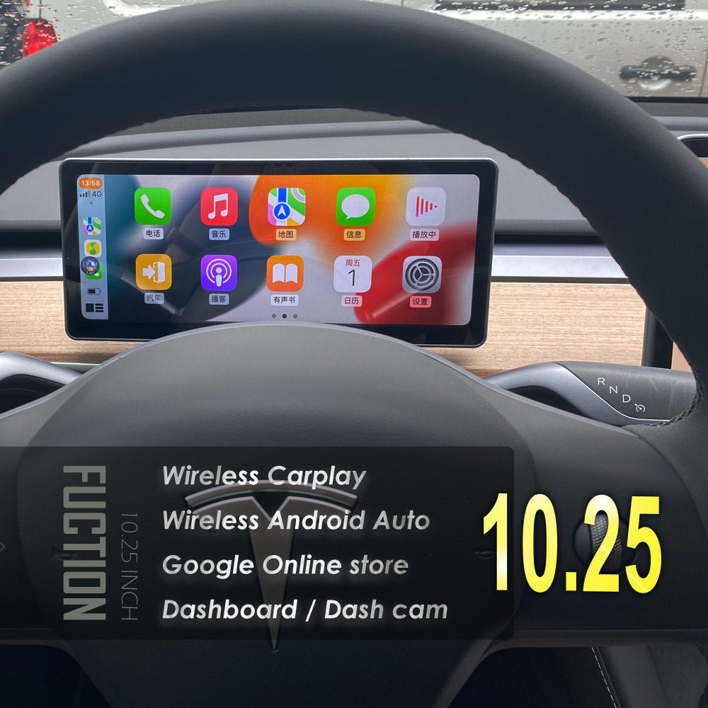 Model Y & 3 10.25'' 4G WiFi Dashboard Screen 4G/64G (SIM Card Support) - SATONIC