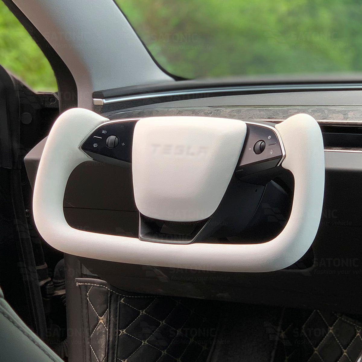 2026 Model Y Juniper & Model 3 Highland V6 Yoke Steering Wheel With Heating I Model S style