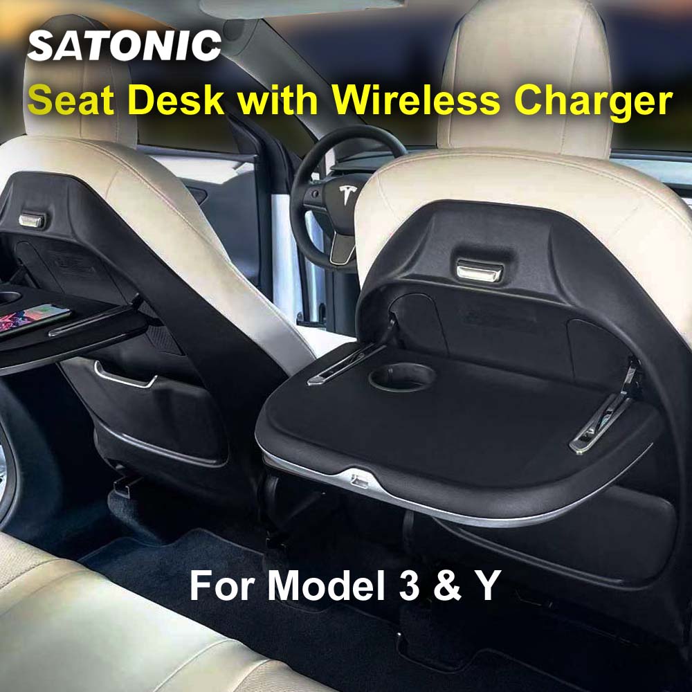 MODEL Y Foldable Seat Back Tray Holder Support Wireless Charger
