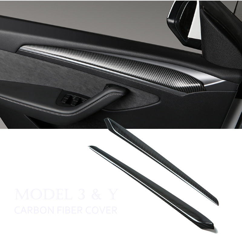 Model 3/Y Carbon Fiber Front Door Trim Panel