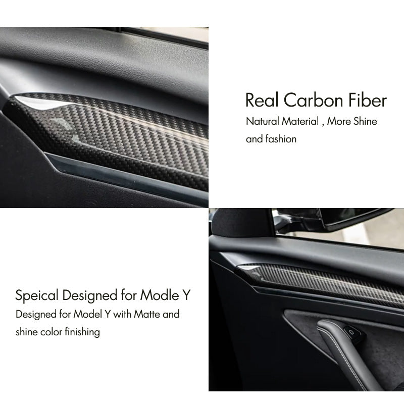 Model 3/Y Carbon Fiber Front Door Trim Panel