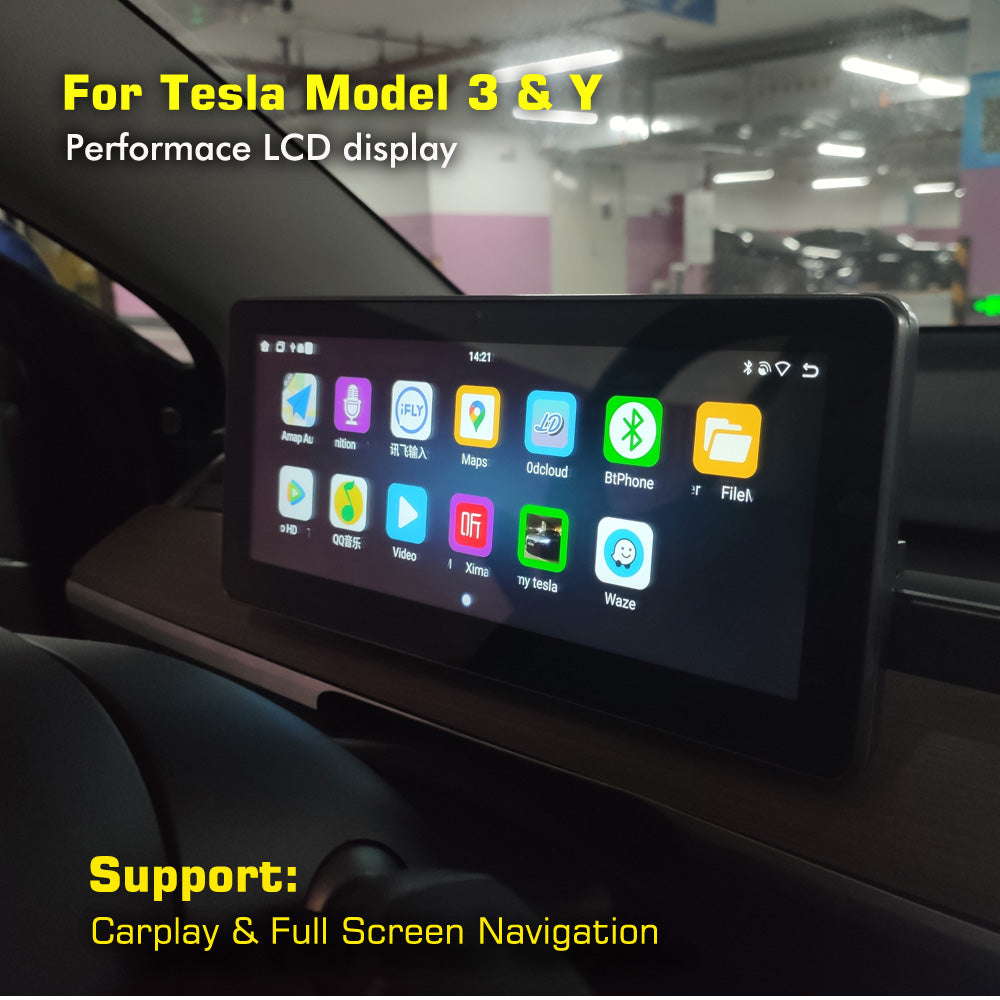 Modell Y und 3 10,2'' kabelloser Carplay-Bildschirm