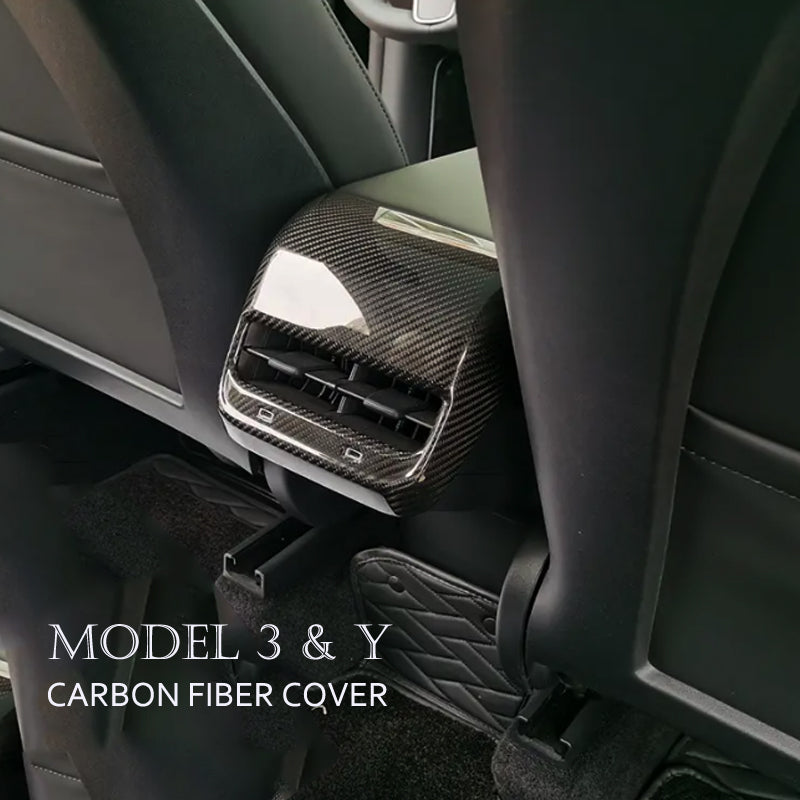 Model Y & 3 Carbon Fiber Rear AC Power Cover