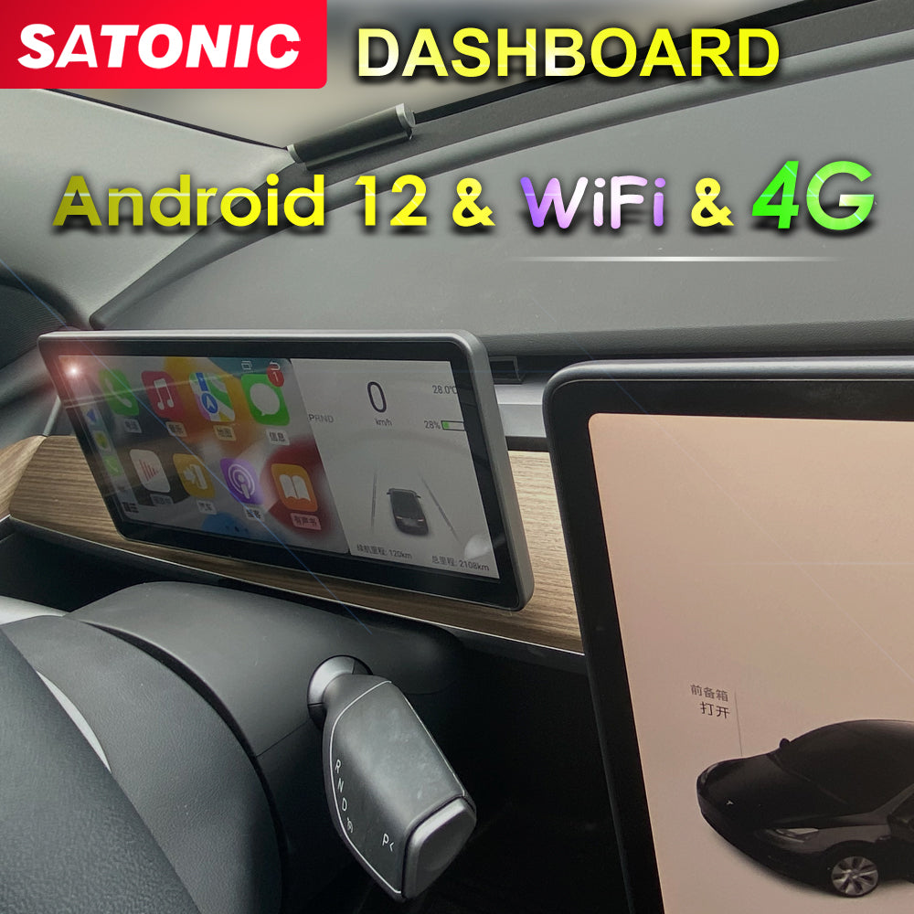 Model Y & 3 10.25'' 4G WiFi Dashboard Screen 4G/64G (SIM Card Support)