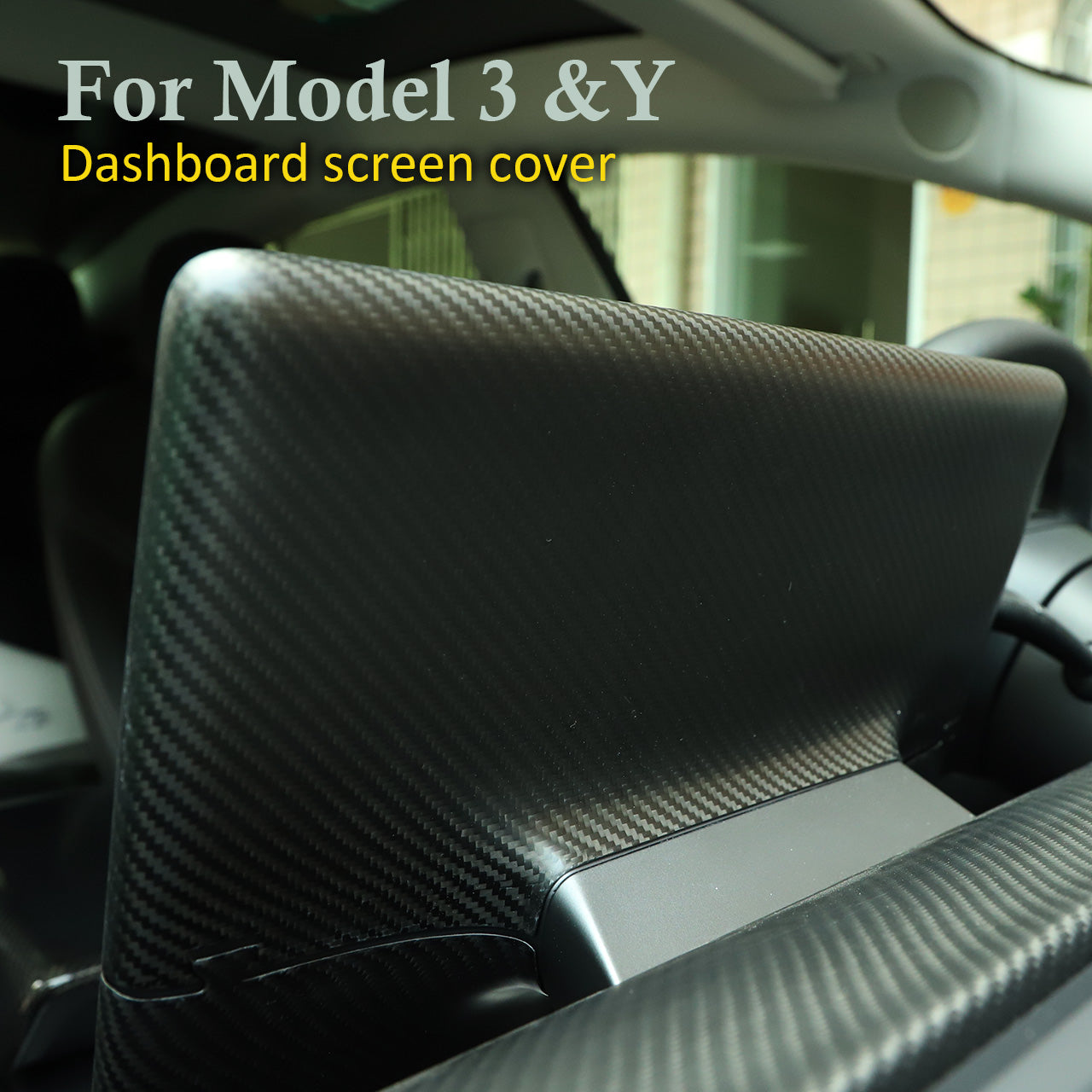 Model 3 & Y Carbon Fiber Dashboard Screen Cover